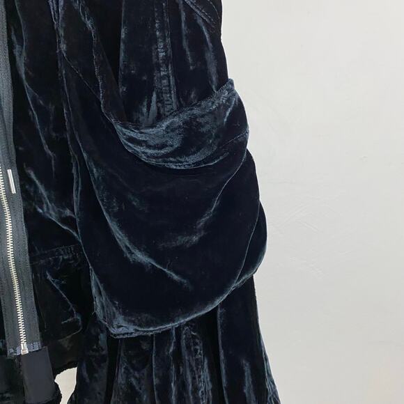 Free People Paxton Parachute Velvet Utility Skirt - Black - Size 6 - Picture 7 of 10